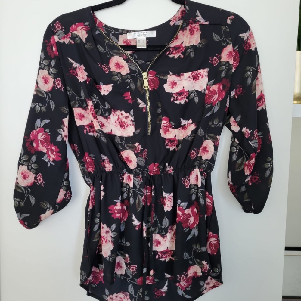 Flower Pattern Midi Dress